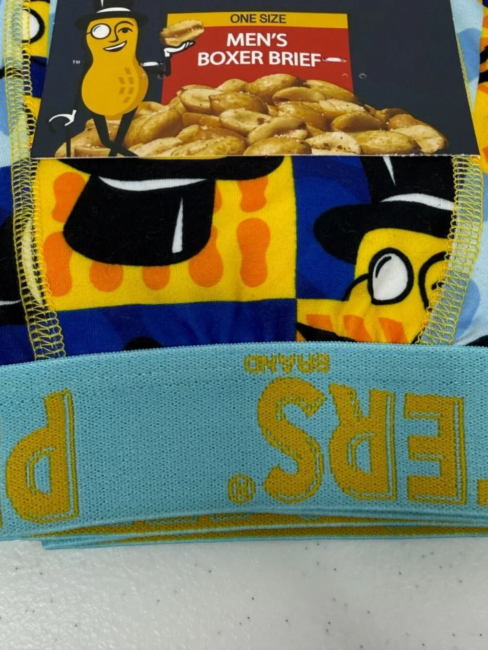 Planters Mr Peanut Mens Boxer Briefs Size L 36-38 Novelty Food Underwear NWT
